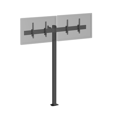 Support TV Sur Pied - 2 écrans 50'' - 55'' Hauteur 240cm À Visser, Inclinable Noir