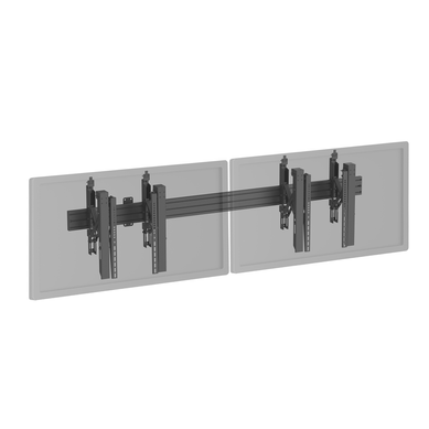 Support TV Mural - Push Pull 2 écrans 45"-55" Noir