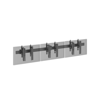 Support TV Mural - Push Pull 3 écrans 45"-50" Noir