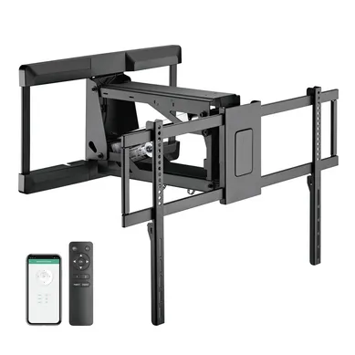 Support Mural TV Motorisé 43"-90" - Réglable En Hauteur - Charge 50kg