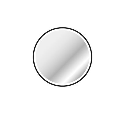 Miroir Rond À LEDs - 60x60 Cm - Noir