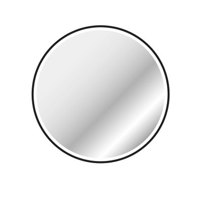 Miroir Rond À LEDs - 70x70 Cm - Noir
