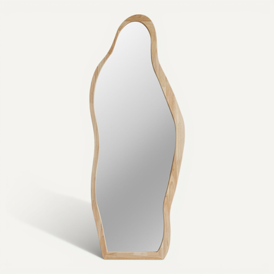 Solea - Miroir Organique En Bois 70x180cm - Bois Clair
