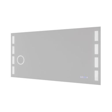 Miroir LED Réglable Excell Plus - 140 X 70 Cm Avec Antibuée, Loupe Et Horloge