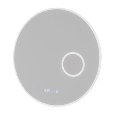 Miroir Rond Rondi Plus 60 Cm - Eclairage LED Réglable, Antibuée, Horloge Et Loupe