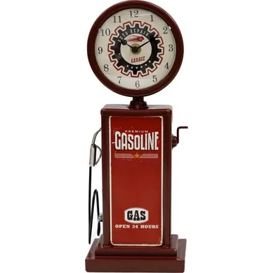 Horloge À Poser Pompe À Essence Rouge