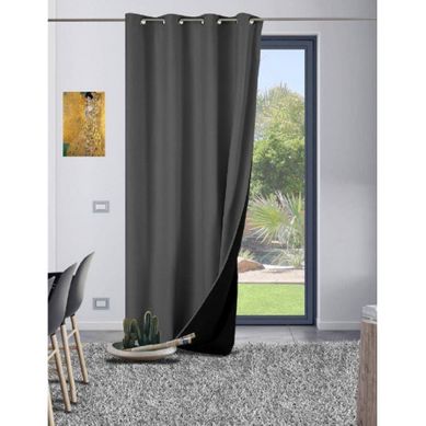 Rideau Galena Thermique Occultant 140x300 Cm Anthracite