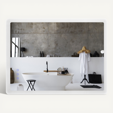 Miroir LED Mellow 50 X 70 Cm Réversible, Anti-buée + Dimmable - Miroir Salle De Bain