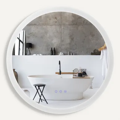 Miroir Rond Radius D. 60 Cm - LED Réglables, Antibuée, Ip44