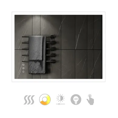 Miroir Lumineux LED Temeo 90 X 120 Cm (2100 Lms) Antibuée + Intensité Et Couleur Réglables