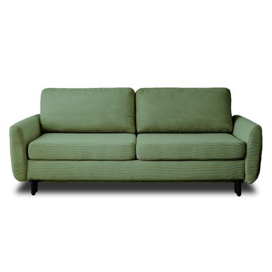 Canapé Convertible 3 Places Beliani Asby - Velours Vert - Lit D'appoint 107x185cm