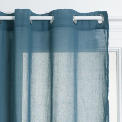 Voilage "ana" 140 X 240 Cm - Bleu - 140x240 Cm