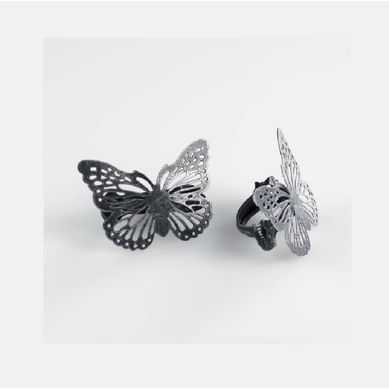 2 Embrasses Papillo Noir Argent 2 Embrasses Papillo Noir Argent
