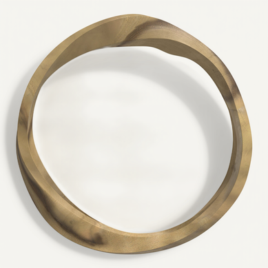 Miroir Rond En Bois Clair De Suar Ondulé D53 Cm - Yong Miroir Rond En Bois Clair De Suar Ondulé D53 Cm - Yong