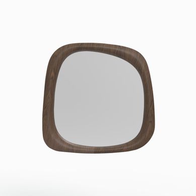Miroir Carré En Placage Noyer, 90 X 90 Cm - Yoko Miroir Carré En Placage Noyer, 90 X 90 Cm - Yoko