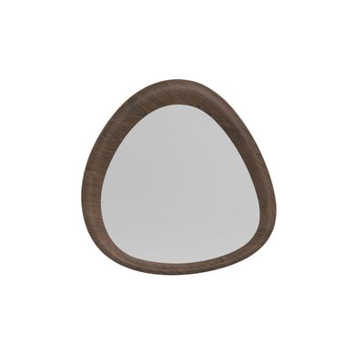 Miroir Organique En Placage Noyer, D100 Cm - Yoko Miroir Organique En Placage Noyer, D100 Cm - Yoko