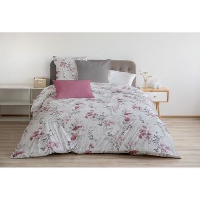 Housse De Couette 3 Pièces 100% Coton 240x260cm - Parure Lit 2 Personnes Qualité 57 Fils