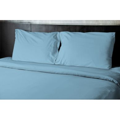 Drap Plat 240x290 Cm Coton 57 Fils - Bleu Canard | Literie 2 Places Qualité
