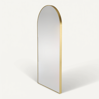 Miroir Voute En Métal Doré 120 X 60 Cm Hari