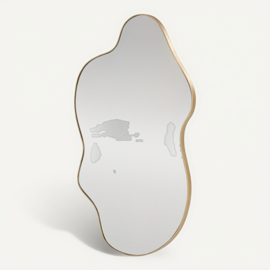 Miroir Mural Aluminium Doré 56 X 90 Cm Ely