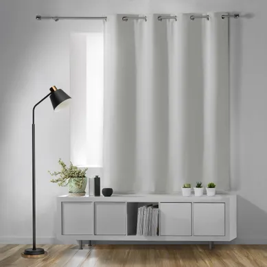 Rideau 100% Occultant Petite Hauteur 140 X 180 Cm Occult Gris Perle