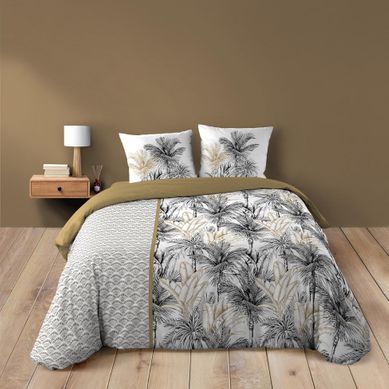 Housse de couette et deux taies coton (240 x 220 cm) Alvaro Multicolore