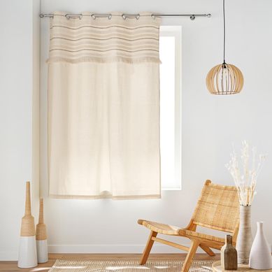 Rideau Occultant Beige 140x250 Cm – Polyester Moderne – Pour Toutes Les Pièces