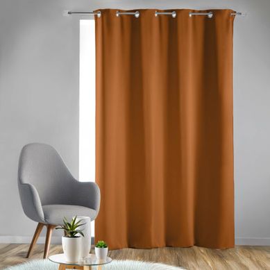 Rideau Occultant Uni À Oeillets 135x240 Cm – Camel – Isolation Lumière