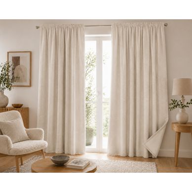Lot De 2 Rideaux Blackout Pampa 140 X 260 Cm – Occultant Polaire – Galon Fronceur