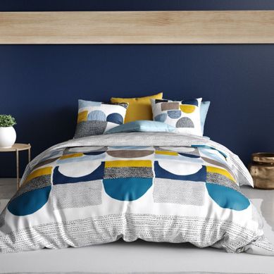 Parure De Lit PSG Retro Blanc 220x240 Cm - 100% Coton, Oeko-TEX, 2 Taies 63x63 Cm