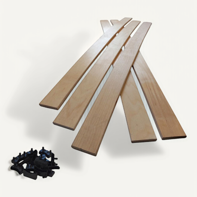 10 Embouts Caoutchouc Pour Lattes De Lit 38x12mm - Suspension Double, Tenon 11mm - Souples Et Stables