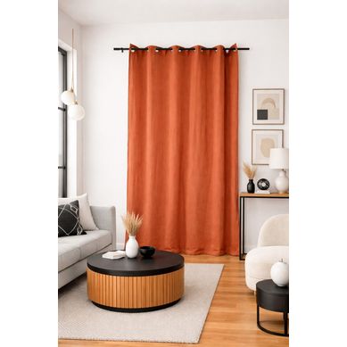 Rideau Double Gaze De Coton - Camel - 135x240 / Camel