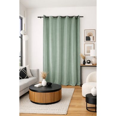 Rideau Double Gaze De Coton - Vert - 135x240 / Vert Amande
