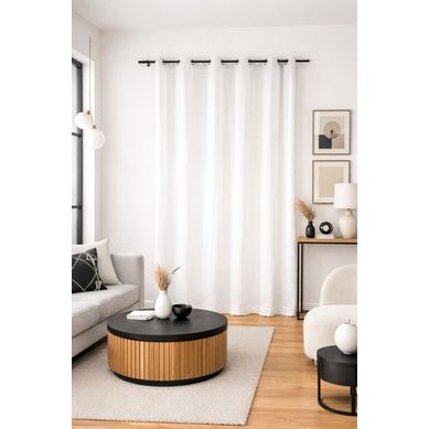 Rideau Double Gaze De Coton - Blanc - 135x240 / Blanc