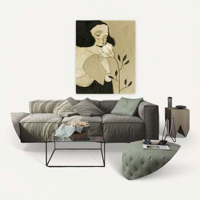 Miroir En Bois "besso" - 60 X 60 Cm - Noir