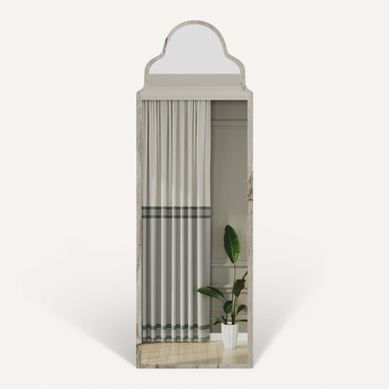 Miroir En Bois "sahmaran " - 50 X 160 Cm - Beige