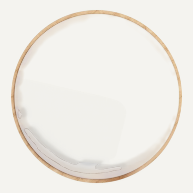 Miroir En Bois "ozze" - 60 X 60 Cm - Beige