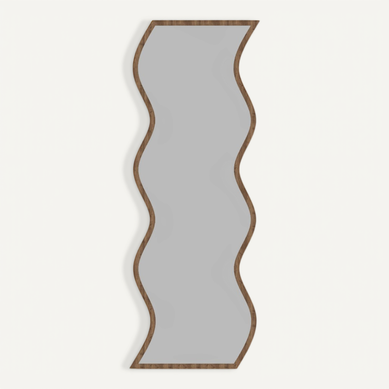 Miroir En Bois "safi" 40 X 2,2 X 120 Cm - Blanc