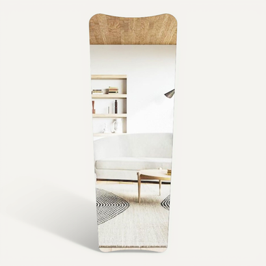 Miroir En Bois "vitros" - 55 X 150 Cm - Noir