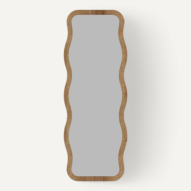 Miroir En Bois "aror" - 50 X 160 Cm - Beige