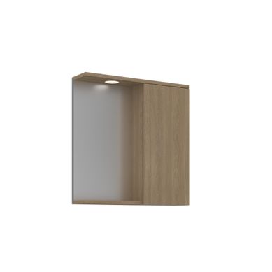 Meuble Salle De Bain Avec Miroir "purus 65" - 63 X 18 X 68 Cm - Sonomo Oak Meuble Salle De Bain Avec Miroir "purus 65" - 63 X 18 X 68 Cm - Sonomo Oak