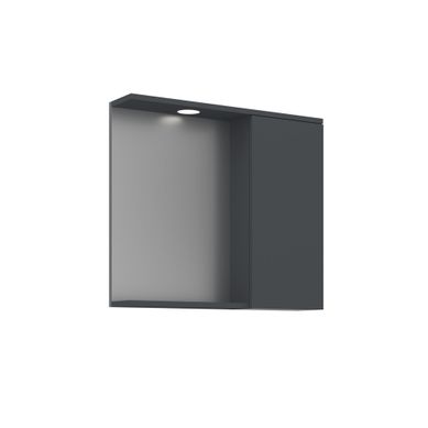 Meuble Salle De Bain Avec Miroir "purus 80" - 75 X 18 X 68 Cm - Matte Anthracite Meuble Salle De Bain Avec Miroir "purus 80" - 75 X 18 X 68 Cm - Matte Anthracite