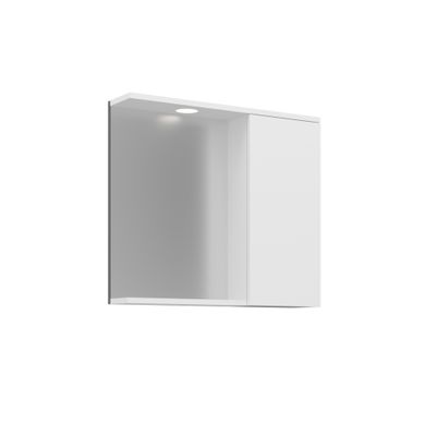 Meuble Salle De Bain Avec Miroir "purus 80" - 75 X 18 X 68 Cm - White