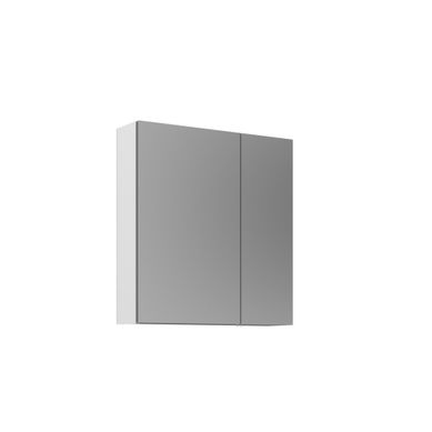 Meuble Salle De Bain Avec Miroir "purus Desna 60" - 60 X 16 X 66 Cm - White