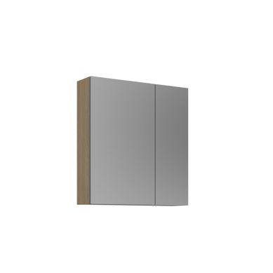 Meuble Salle De Bain Avec Miroir "purus Desna 60" - 60 X 16 X 66 Cm - Sonomo Oak