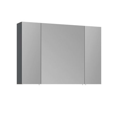 Meuble Salle De Bain Avec Miroir "side 100" - 100 X 16 X 66 Cm - Matte Anthracite