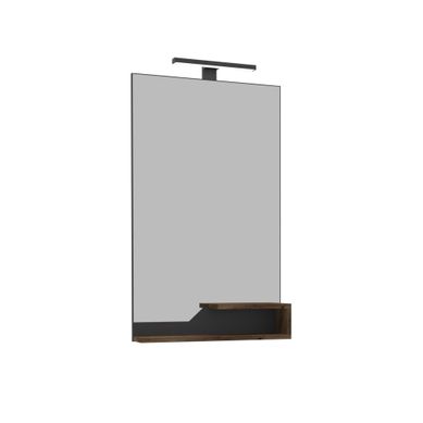 Miroir Décoratif En Bois "galia 60" - 60 X 14 X 100 Cm - Dark Walnut