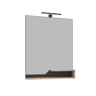 Miroir Décoratif En Bois "galia 80" - 60 X 14 X 100 Cm - Oak