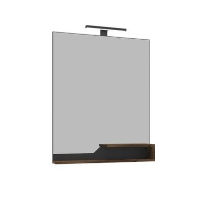 Miroir Décoratif En Bois "galia 80" - 60 X 14 X 100 Cm - Dark Walnut