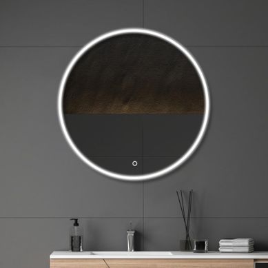 Miroir LED Rond Avec Cadre Rétroéclairé Oraya Miroir LED Rond Avec Cadre Rétroéclairé Oraya